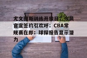 开云-尤文图斯训练开放日；今晨官宣签约引欢呼；CBA常规赛在即；球探报告显示潜力的简单介绍